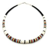 Santo Domingo Heishi Shell Necklace (Desert Stripes)