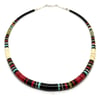 Santo Domingo Heishi Shell Necklace (Sunset Blaze)