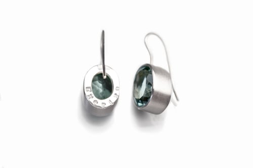 Image of "Elevated soul" silver earrings with prasiolite  · ANIMO EXCELSO ·