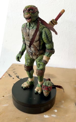 Image of Hand made ninja turtle Leonardo action figure
