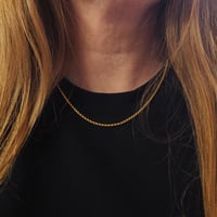 Image 3 of *NEW* Gold Box Chain Necklace – Chunky 18K Gold Plated & Tarnish-Proof Statement Chain