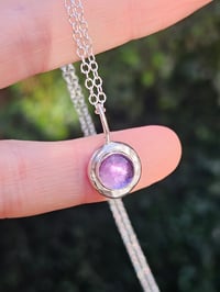 Image 5 of Ready to ship! ' The Wild Serenity ' - Sterling Silver pebble necklace with Rose cut Amethyst 