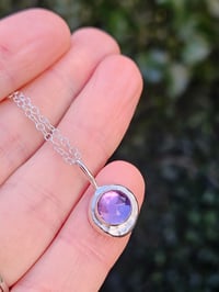 Image 3 of Ready to ship! ' The Wild Serenity ' - Sterling Silver pebble necklace with Rose cut Amethyst 