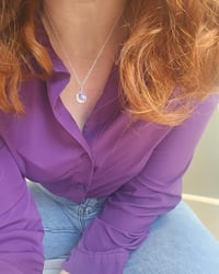 Image 12 of Ready to ship! ' The Wild Serenity ' - Sterling Silver pebble necklace with Rose cut Amethyst 