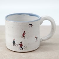 Image 3 of White Skiers Mug