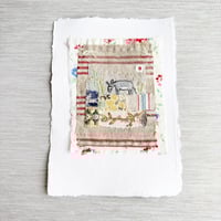 Image 1 of Art textile - ORIGINAL hand stitched Dennis the Donk