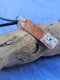 Image 3 of Ready to ship! Mens Necklace - Copper & Sterling Silver 
