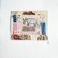 Image 2 of Art textile - ORIGINAL hand stitched collage 