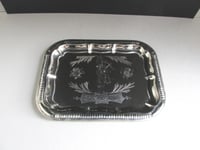 Image 10 of Vintage Scotland Shot Glasses Set (6) with Metal Tray, c 1960s, Boxed