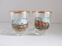 Image 5 of Vintage Scotland Shot Glasses Set (6) with Metal Tray, c 1960s, Boxed