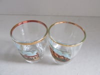Image 15 of Vintage Scotland Shot Glasses Set (6) with Metal Tray, c 1960s, Boxed