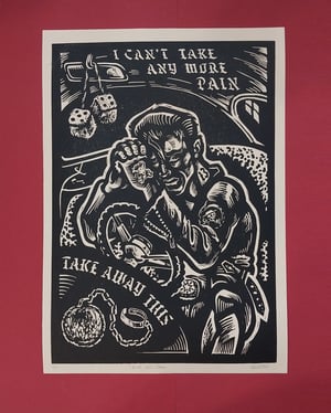 Image of LINO PRINT Ball and Chain