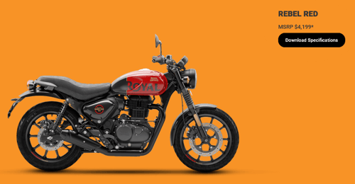 Image of $700 off!!! 2024 Hunter 350 in Rebel Red!