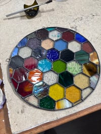 Image 2 of Round multi color hexagon