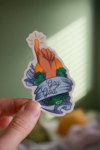 Image 2 of Sticker "Gay God"