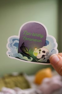 Image 2 of Sticker "Non-binary Necromancer"