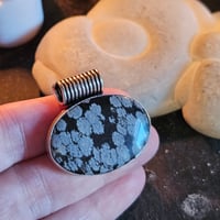 Image 5 of Snowflake Obsidian Talisman Pendant