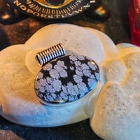 Image 1 of Snowflake Obsidian Talisman Pendant