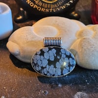 Image 2 of Snowflake Obsidian Talisman Pendant