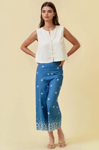 Image 5 of CROP TANK TOP WITH BUTTON FRONT DETAIL