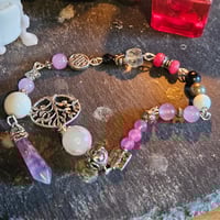 Image 3 of Hand Made Pendulum with Amethyst pointer and Tree of Life end