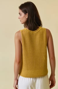 Image 4 of OPEN STITCH SWEATER ROUND NECK TANK TOP