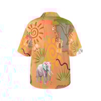 Image 4 of Women's All Over Print Hawaiian Shirt SAFARI