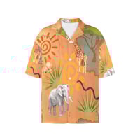 Image 2 of Women's All Over Print Hawaiian Shirt SAFARI
