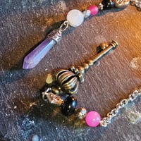 Image 3 of Hand Made Pendulum with Amethyst pointer and Key 