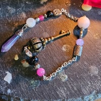 Image 2 of Hand Made Pendulum with Amethyst pointer and Key 