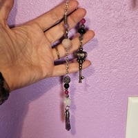 Image 5 of Hand Made Pendulum with Amethyst pointer and Key 
