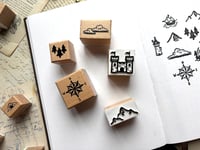 Image 4 of Fantasy Map Stamp Kit (Set of 16 Wood Stamps)