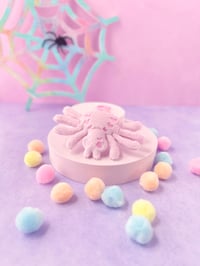 Image 2 of Creepy Cute Pastel Pink Spider Plush Bag Charm Keychain