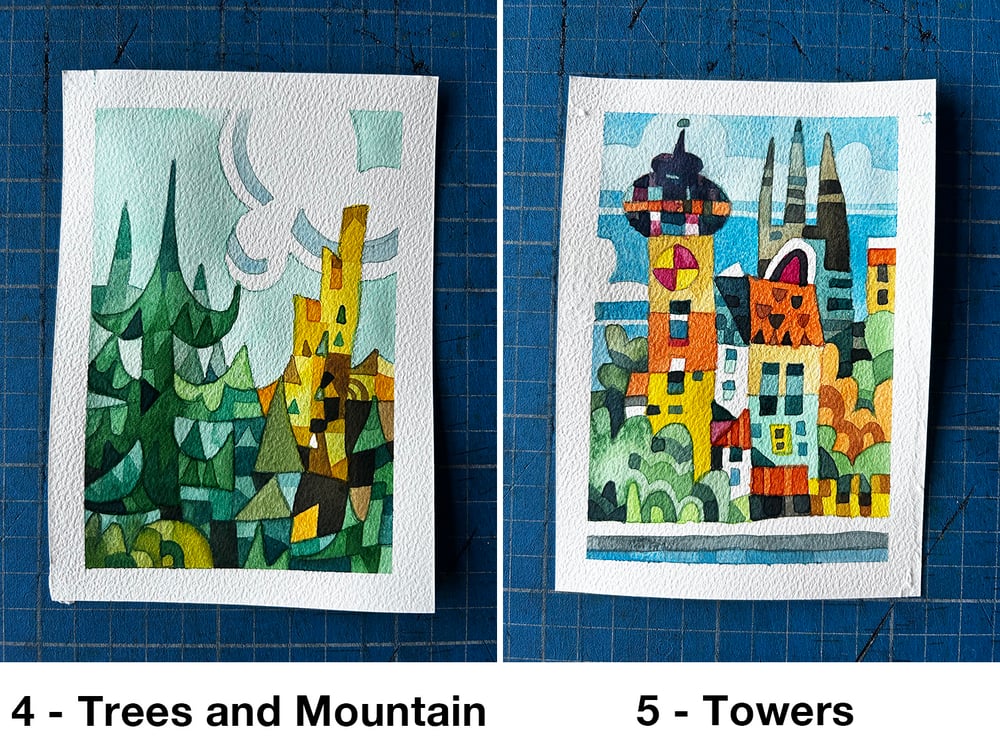 Image of A5 Postcard Watercolour Paintings