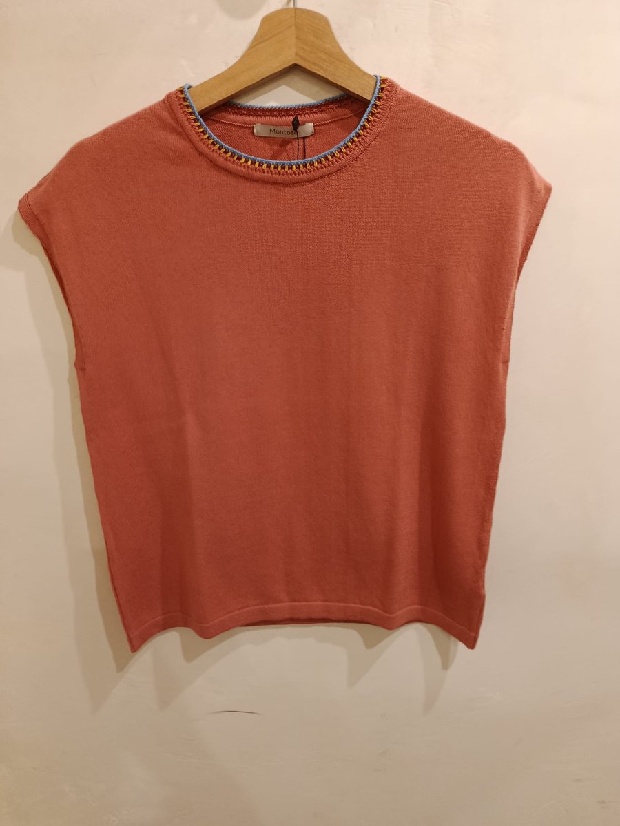 Image of 1-Camiseta ribete manta old rose
