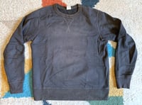 Image 1 of Buzz Rickson vintage style loopwheeled black sweat shirt, size M