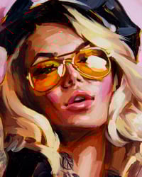 Image 3 of 'COP CATHY HAS ANOTHER GOOD NIGHT!' Original Oil Painting