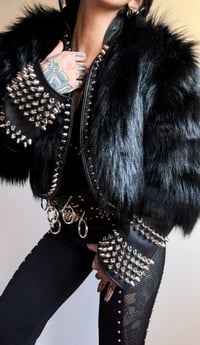 Image 1 of Spike Fur Jacket