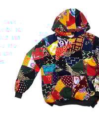 Image 6 of 1 of 1 All Over Batik Patchworks Hoodie Size L