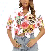 Image 3 of women's All Over Print Hawaiian Shirt SUGAR, SUGAR