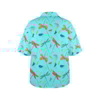 Image 4 of Women's All Over Print Hawaiian Shirt DRAGONFLIES