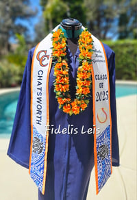 Image 3 of Orange Crush Flower Lei