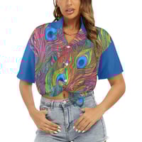 Image 3 of Women's All Over Print Hawaiian Shirt HERA