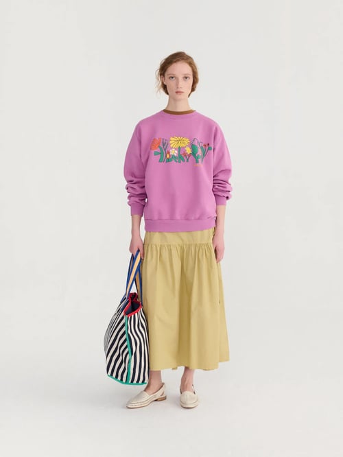 Image of 1-Sudadera rosa Color herbalist relaxed sweatshirt