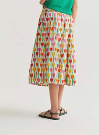 Image 1 of FALDA MIDI TULIPANES COLORES