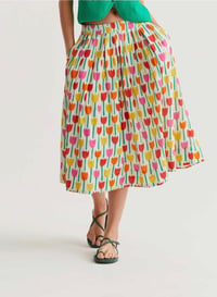 Image 3 of FALDA MIDI TULIPANES COLORES
