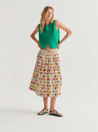 Image 5 of FALDA MIDI TULIPANES COLORES