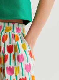 Image 2 of FALDA MIDI TULIPANES COLORES