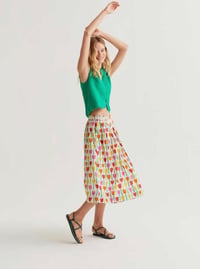 Image 4 of FALDA MIDI TULIPANES COLORES