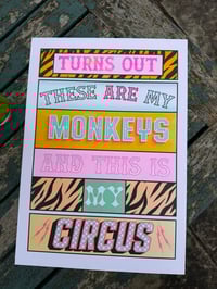 Image 1 of These Are My Monkeys -  Riso Print